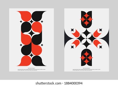 Modern Poster Art Prints Of 2. Abstract Wall Art Contemporary Style. Digital Interior Art with Abstract Shapes. Vector EPS 10.
Works for decor wall prints or book cover.