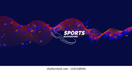 Modern poster and background for sports. Vector illustration - Shutterstock ID 1141148564