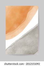 Modern poster for banner design. Abstract geometric lines design element. Watercolor brush texture. Fashion minimal print. Abstract art background vector. Abstract watercolor painting.