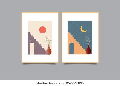 Modern poster boho contenporary wall art collection