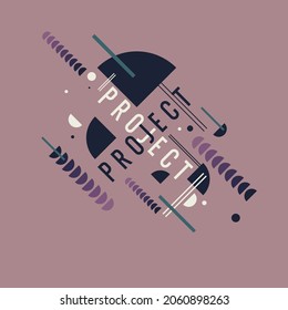 Afiche moderno de formas geométricas. Fondo abstracto con varias formas. Gráficos de moda para el diseño