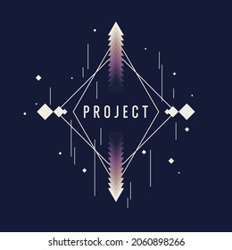 Afiche moderno de formas geométricas. Fondo abstracto con varias formas. Gráficos de moda para el diseño