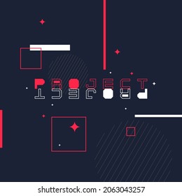 A modern poster consisting of geometric shapes. Abstract background with various shapes. Fashionable graphics for design
