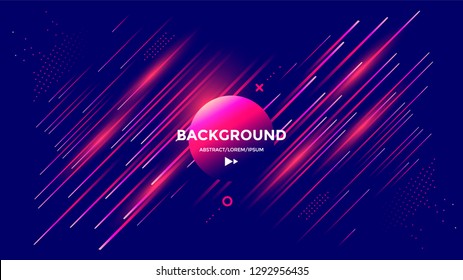 Modern poster design with dynamic gradients lines and shapes. Vector abstract geometric trendy illustration