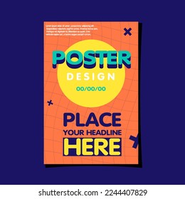 Moderne Plakatdesign-Vorlage mit hellen Elementen und modernem Design.