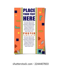 Modern poster design template with bright elements, and contemporary design.