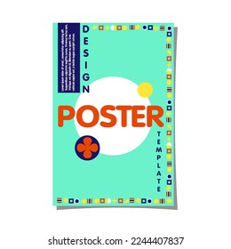 Plantilla moderna de diseño de afiches con elementos brillantes y diseño contemporáneo.