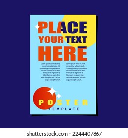 Modern poster design template with bright elements, and contemporary design.