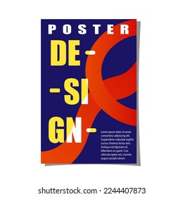 Modern poster design template with bright elements, and contemporary design.