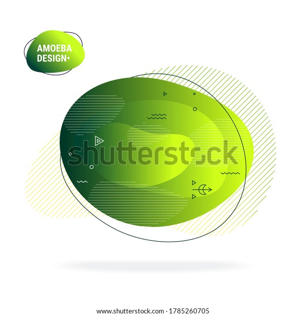 Modern Poster Design Template Green Colored Stock Vector (Royalty Free