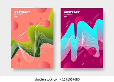 Modern poster design with vibrant gradient shapes. Minimal cover template. Vector illustration.