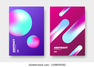 Modern poster design with vibrant gradient shapes. Minimal cover template. Vector illustration.