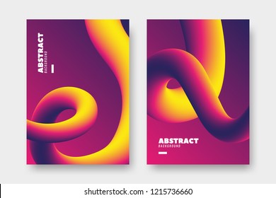 Modern poster design with vibrant gradient shapes. Minimal cover template. Vector illustration.