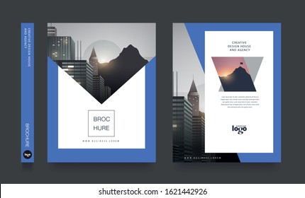 Modern poster flyer pamphlet brochure cover design layout space for photo background, vector template in A4 size