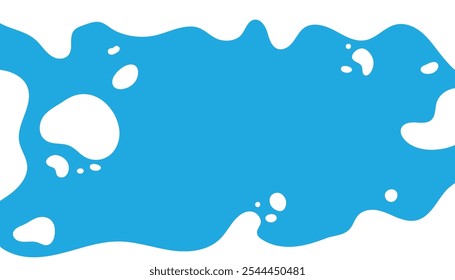 Modern poster fresh milk with splashes on a background. Vector in flat minimalistic style