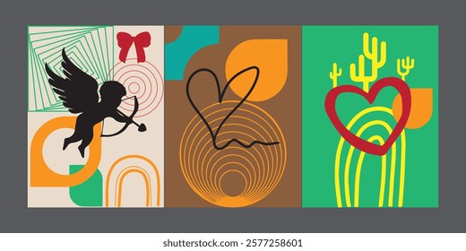 Modern poster geometric shape abstract background for design and creative, printable and easy to edit