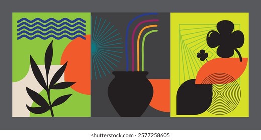 Modern poster geometric shape abstract background for design and creative, printable and easy to edit