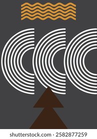 Modern poster geometric shape abstract background for design and creative, printable and easy to edit