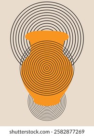 Modern poster geometric shape abstract background for design and creative, printable and easy to edit