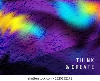 Modern poster glitch holographic vector layout design. Abstract wallpaper with holo texture. Fashionable glitch hologram gradient background for poster.