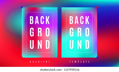 Modern Poster Gradient Background Template. Bright Colorful Simple Screen Layout. Smooth Motion Gradient Cover Backdrop. Party Design Background.