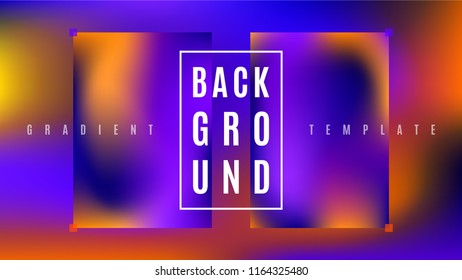 Modern Poster Gradient Background Template. Light Colorful Blend Wavy Layout. Smooth Motion Gradient Cover Backdrop. Party Vector Background.