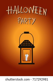 A modern poster with Halloween. Vector illustration for design of invitations, postcards, leaflets, brochures, flyers. Template for your holiday and party.