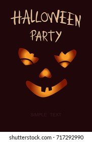 A modern poster with Halloween. Vector illustration for design of invitations, postcards, leaflets, brochures, flyers. Template for your holiday and party.