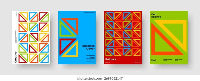 Layout de cartaz moderno. Modelo de banner isolado. Design de Brochura Geométrica. Histórico. Capa de Livro. Panfleto. Apresentação de negócios. Relatório. Folheto informativo. Catálogo. Revista. Notebook. Boletim Informativo