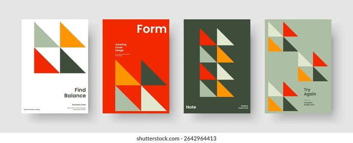 Modern Poster Layout. Isolated Book Cover Template. Geometric Report Design. Background. Brochure. Banner. Business Presentation. Flyer. Notebook. Handbill. Brand Identity. Newsletter. Journal