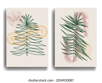 Afiche moderno con elementos de diseño minimalista. Grunge círculos texturados al estilo Boho . Arte mural, deco doméstico. Forma abstracta del vector.