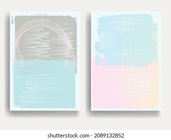 Modern poster with minimalist design elements . Grunge textured circle and arch in Boho style  . Wall art , home deco . Vector abstract shape.