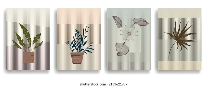 Modern poster with minimalist design elements . Grunge textured circles in Boho art style  . Wall art , home deco . Vector abstract shape.