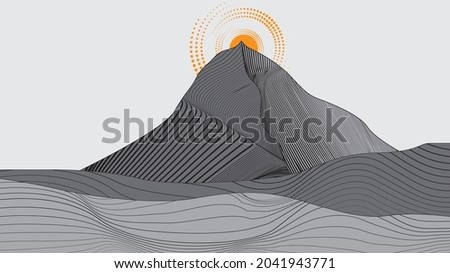 Similar – Image, Stock Photo Golden hour glow on towering Himalayan peaks