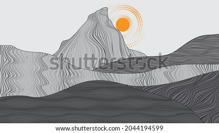 Similar – Image, Stock Photo Golden hour glow on towering Himalayan peaks