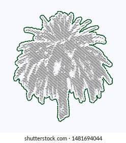 Modern poster with palm tree