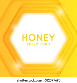 Modern poster for sale of cosmetics based on honey and bee products. Vector template and sign.