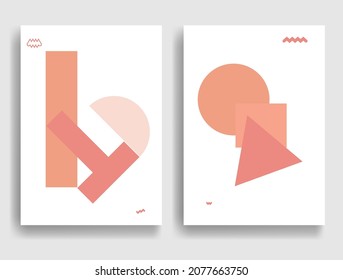 Afiche moderno con elementos de diseño minimalista simple al estilo Boho . Arte mural, deco doméstico. Forma abstracta del vector.