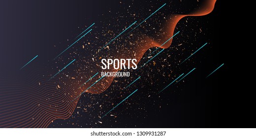 Modern Poster For Sports. Vector Illustration