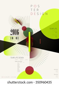 modern poster template design with geometric elements