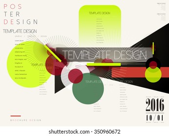 modern poster template design with geometric elements