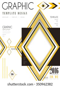 modern poster template design with geometric elements
