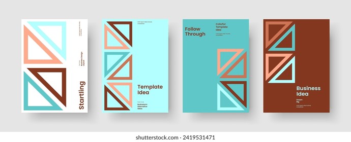 Modernes Plakatvorlage. Geometrisches Hintergrunddesign. Abstraktes Geschäftspräsentationslayout. Broschüre. Bericht. Buchcover. Banner. Flyer. Portfolio. Katalog. Markenidentität. Magazin. Pamphlet