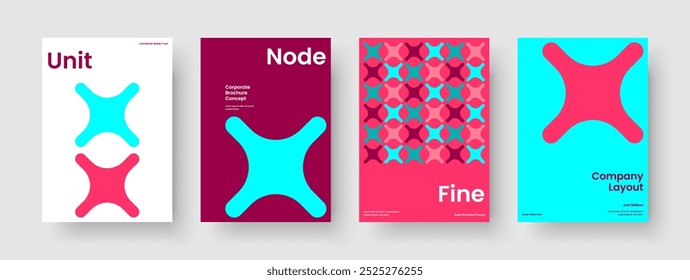Moderne Postervorlage. Geometrisches Banner-Design. Abstraktes Berichtslayout. Hintergrund. Geschäftspräsentation. Flyer. Buchumschlag. Broschüre. Katalog. Notebook. Packungsbeilage. Newsletter. Journal
