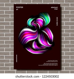Modern Poster Vector. Splatter. Minimalist Brochure. Illustration
