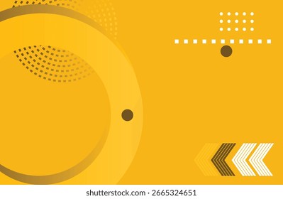 Vector de fondo amarillo moderno del cartel. Plantilla de la cubierta con patrón de Formas geométricas de perspectiva vibrante. Diseño para arte de pared, volantes, folletos, cubiertas, Anuncios de Web.