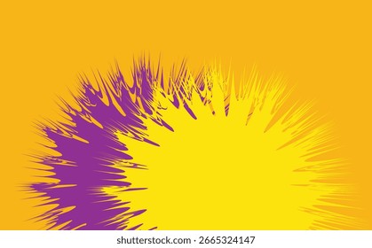 Modern poster yellow purple background vector. Cover template with vibrant perspective geometric shapes pattern. Design for wall art, flyers, brochures,covers,web banners.
