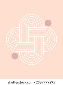 Modern poster with zen line arch stripes illustration