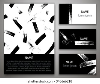 Modern posters with hand drawn Background. Hand Drawn Elements for Placards, Flyer, Business card. Vector illustration.