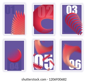 Modern posters. Six colorful posters